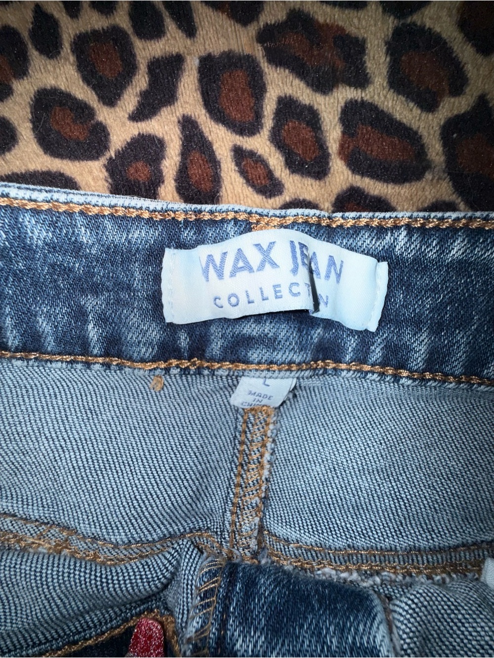 WAX Jean Dark Wash Denim Mini Skirt Size Large - Picture 5 of 9